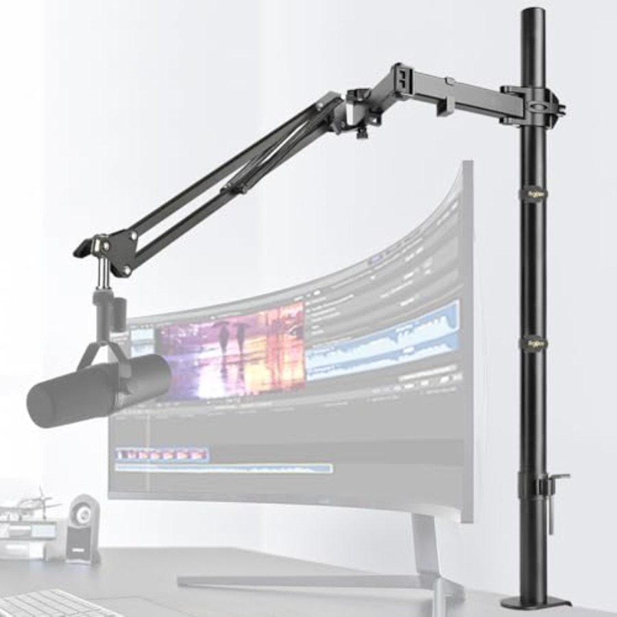 マイクブームアーム、高さ調節可能なオーバーヘッドマイクスタン - Shure Mic Sm7B のレビューと価格